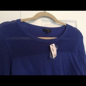 Cobalt Blue Fishnet Sweater